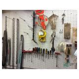 Assorted chains, bars, and tools