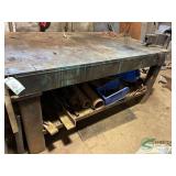 Large steel work bench