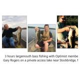 3 Hours of Largemouth Bass Fishing with Optimist member Gary Rogers on private access lake near Stockbridge, MI