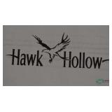 (2) certificates for 1 round of 18 holes at Hawk Hollow golf course with golf cart.