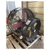 (2) shop fans, bldg:green