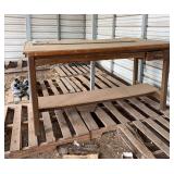 3 x 7 work bench with 2 drawers, bldg:green