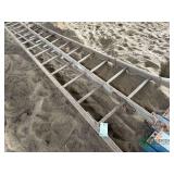 Wooden extension ladder