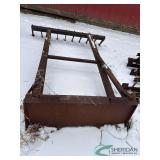 Silage bunk rake/defacer, universal quick attach