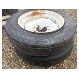 (2) 7.5-20 Tires on 8 Bolt Rims