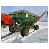 Double hopper seed wagon with discharge auger
