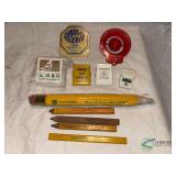 Magnet clips and pencils - various dealers