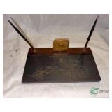 John Deere 1987 Tractor Sales dealer Award, desk pen set