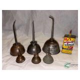 Vintage Oil Cans, various sizes