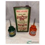 Rumely Oil Pull and Co-Op Oil cans
