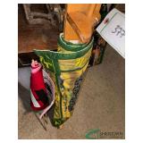 John Deere Quilt with display and various brand flags