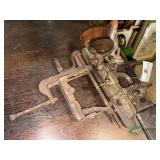 Vintage Apple Peeler and Bench tool
