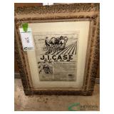 J.I. Case Plows advertisement - Framed