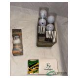 John Deere and Misc Golf Ball and Tee sets