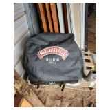 Trailgate gas grill with cover, bldg: locked