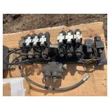 Bank of electric over hydraulic valves, row:5
