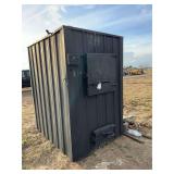 Indoor wood boiler with piping and valves, row:5