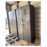 Pair of steel cabinets 6' x 3' x 15', bldg:green