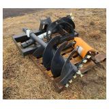 Wolverine post hold auger with skid steer quick hitch attachment, row:3