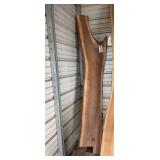 Black walnut wood slab, bldg:green