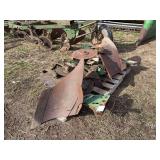 Pallet of John Deere plow parts, row:7