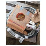 54' aluminum 2 ANG w/ ground sunlight resistant, 12 1/2' 6-3 w/ ground, 3 pieces 10/3 w/ground, misc. fuses, bldg:locked