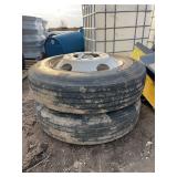 (2) Front End Semi Tires and Wheels, row: 6