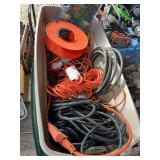 Assorted extension cords, bldg:green
