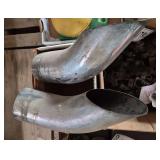 (2) 5' Chrome Turn Outs Semi Stacks, bldg:locked