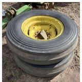 (2) 7.50 x 15 John Deere tires and wheels, row: 6