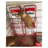 Deer wall mount & (2) Marlboro racks, bldg:blue