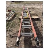 24' fiberglass extension ladder, row:6