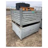 (2) Gray Metal Tubs, row: 5