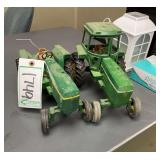 (2) John Deere toy tractors, bldg:locked