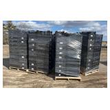(4) pallets of black crates, row:6