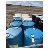 (10) plastic 55 gallon barrels, row:6
