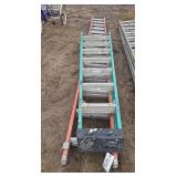 Fiberglass 28' extension ladder & A-frame ladder, row:4