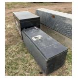 (2) Black truck tool boxes, row:10