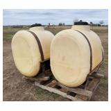 (2) 200 gallon sprayer tanks, row:8