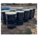 (10) removable lid metal barrels, row:6
