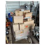 Pallet of unused air filters, bldg:green