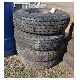 Set of (4) mobile home tires 8-14.5 MH, row:4