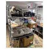 Metal Rack on Casters - DOES NOT INCLUDE CONTENTS