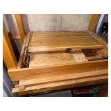 Wooden Storage Shelf on Casters, 2 units