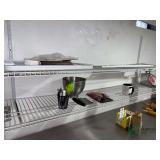 Over counter shelves and contents