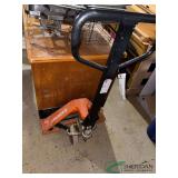 Doosan Pallet Jack and Wooden Desk