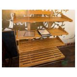 Wooden Storage Shelf on Casters