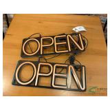 Pair of Open Signs