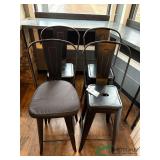 (4) Metal Hightop Chairs
