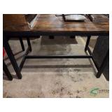 Metal and wood table